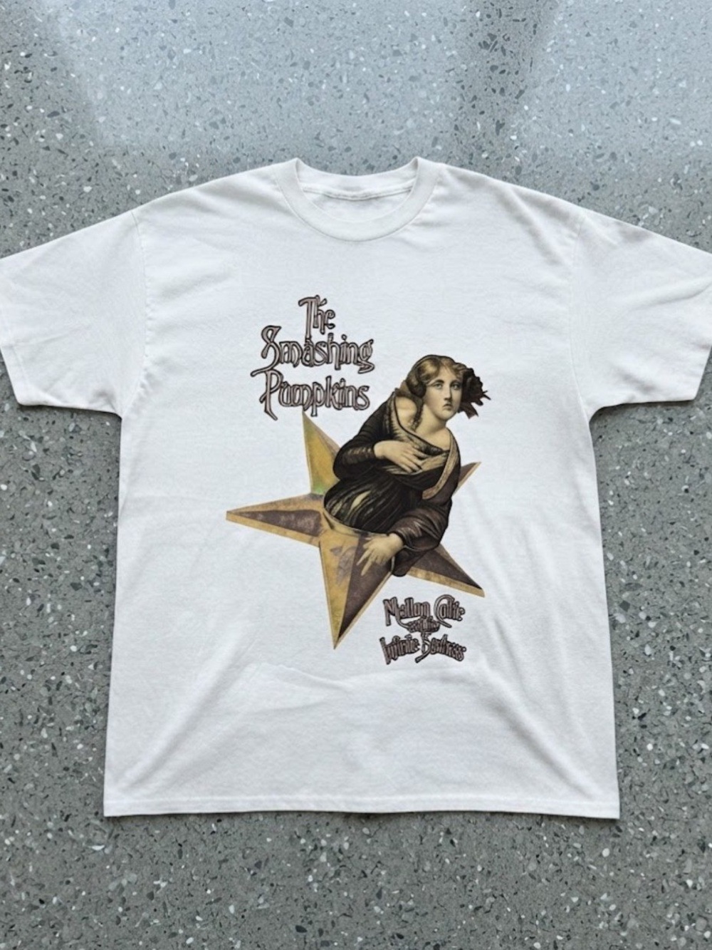 The Smashing Pumpkins Graphic Tee White Cotton Gildan T-Shirt